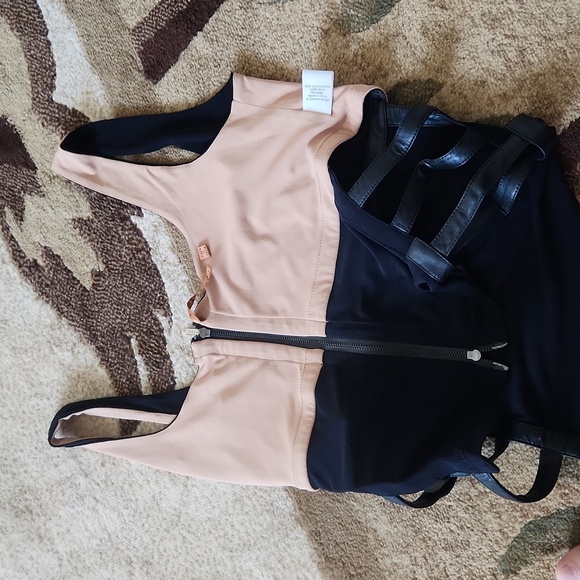 Leather detail top shelf bra - Picture 9 of 10